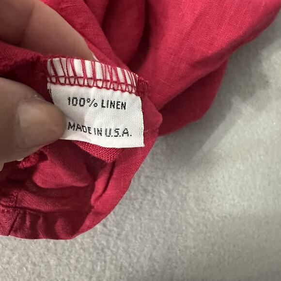 Bryn Walker Oversized Lagenlook Tunic Duster Red Artsy Christmas Women’s Large - Picture 9 of 14